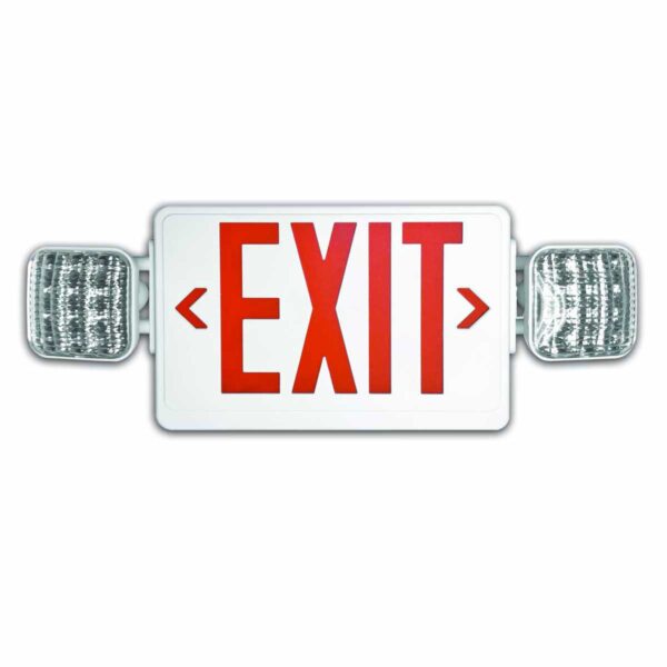 WHITE EXIT SIGN WITH EGRESS LIGHTING_