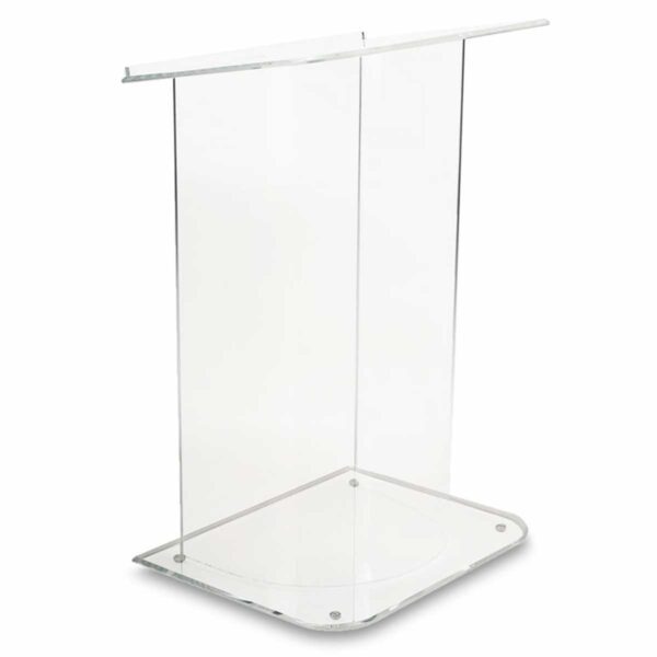 5005 CLEAR ROUNDED FRONT LUCITE PODIUM_